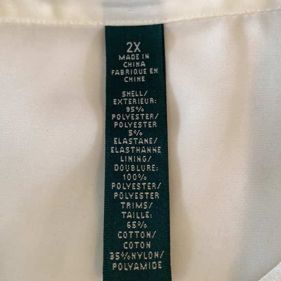 Ralph Lauren polyester & elastane long sleeve blouse. Size 2X - Picture 5 of 5